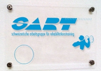 SART-Plexiglas-Plakette